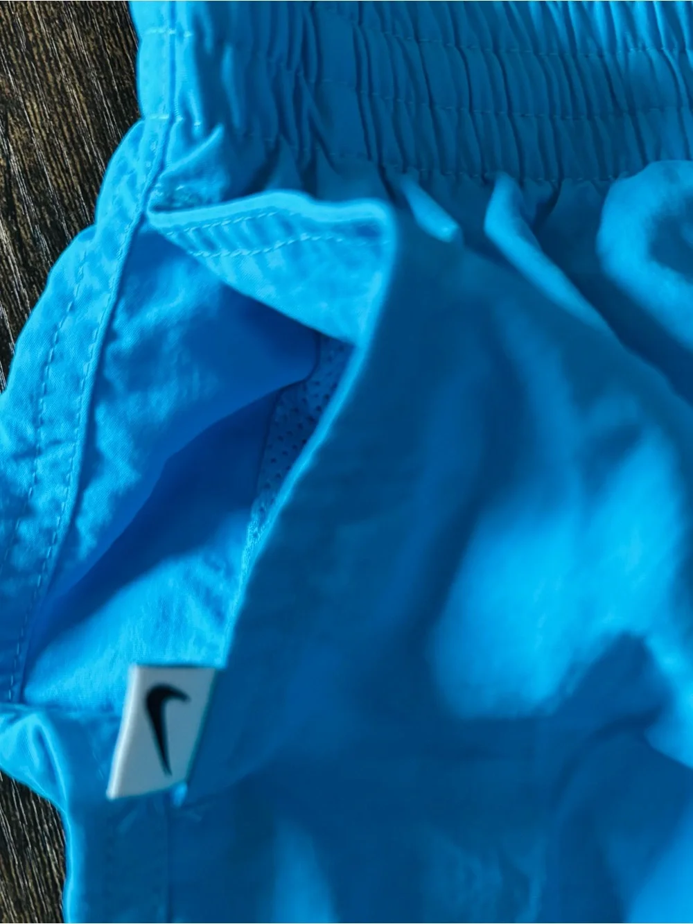 Mens Nike Teal Blue Drawstring Swim Shorts Medium